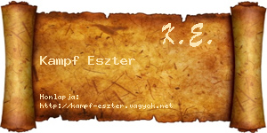 Kampf Eszter névjegykártya